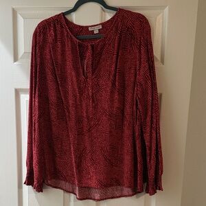 Knox Rose Red Geometric Blouse